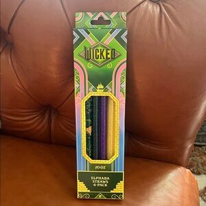 NIB Char Charms Wicked Stanley Target 20 oz tumbler straws Elphaba 4 pack
